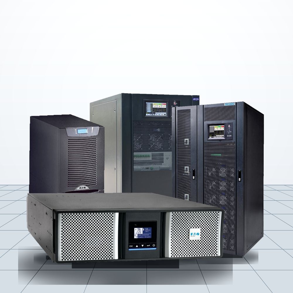 Equipos UPS de varias marcas, en torre, rack y modular